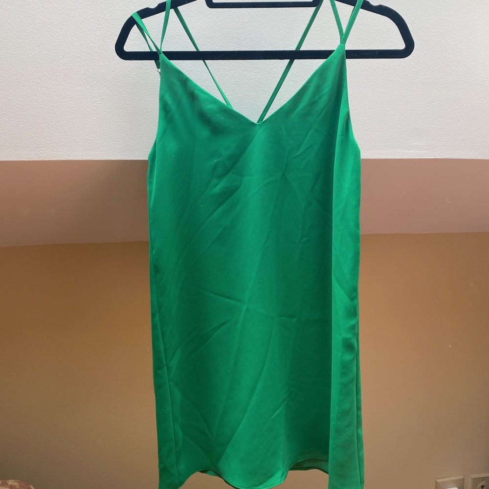 Topshop petite size 4 emerald green strappy dress